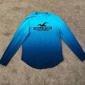 Blue Tiedye Hollister Long Sleeve Tee